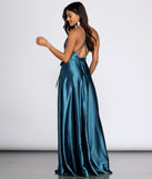 Lyndsay Satin Formal Gown creates the perfect summer wedding guest dress or cocktail party dresss with stylish details in the latest trends for 2023!