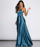 Lyndsay Satin Formal Gown creates the perfect summer wedding guest dress or cocktail party dresss with stylish details in the latest trends for 2023!