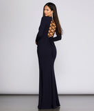 Tulip Lace Up Evening Gown creates the perfect spring wedding guest dress or cocktail attire with stylish details in the latest trends for 2023!