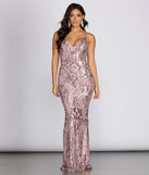 Maeve Sequined V Mesh Gown creates the perfect spring wedding guest dress or cocktail attire with stylish details in the latest trends for 2023!