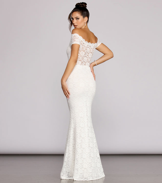 The Adley Lace Gown is a gorgeous pick as your 2023 prom dress or formal gown for wedding guest, spring bridesmaid, or army ball attire!