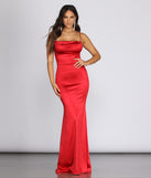 Simone Satin Cowl Neck Gown is a stunning choice for a bridesmaid dress or maid of honor dress, and to feel beautiful at Prom 2023, spring weddings, formals, & military balls!