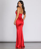 Simone Satin Cowl Neck Gown is a stunning choice for a bridesmaid dress or maid of honor dress, and to feel beautiful at Prom 2023, spring weddings, formals, & military balls!