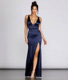 Harrah Satin Mermaid Gown creates the perfect summer wedding guest dress or cocktail party dresss with stylish details in the latest trends for 2023!