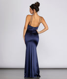 Harrah Satin Mermaid Gown creates the perfect summer wedding guest dress or cocktail party dresss with stylish details in the latest trends for 2023!