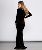 The Ella Formal Plunging Velvet Dress is a gorgeous pick as your 2023 prom dress or formal gown for wedding guest, spring bridesmaid, or army ball attire!