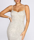 Odessa Sequin Mesh Evening Gown creates the perfect spring wedding guest dress or cocktail attire with stylish details in the latest trends for 2023!