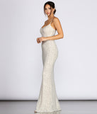 Odessa Sequin Mesh Evening Gown creates the perfect summer wedding guest dress or cocktail party dresss with stylish details in the latest trends for 2023!