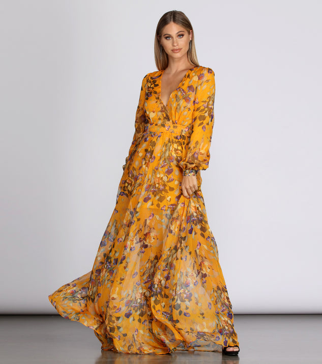 Eliana Formal Plunging Wrap Dress & Windsor