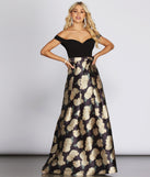 Maude Floral Woven Satin Gown creates the perfect spring wedding guest dress or cocktail attire with stylish details in the latest trends for 2023!