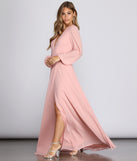 Mavis Chiffon Wrap Gown creates the perfect spring wedding guest dress or cocktail attire with stylish details in the latest trends for 2023!