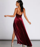 Melisande Long Velvet Gown is a stunning choice for a bridesmaid dress or maid of honor dress, and to feel beautiful at Prom 2023, spring weddings, formals, & military balls!