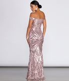 Lilith Off-Shoulder Sequin Evening Gown creates the perfect spring wedding guest dress or cocktail attire with stylish details in the latest trends for 2023!
