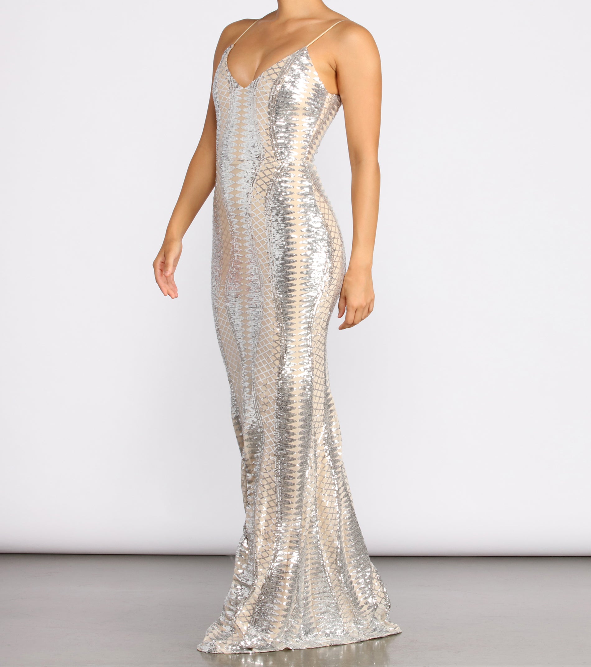 Dani Formal Sleeveless Sequin Dress & Windsor
