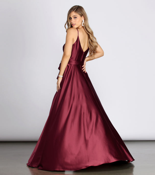 Harlie Formal Satin Sleeveless Dress & Windsor
