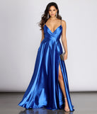 Maddie Formal Satin A-Line Dress creates the perfect summer wedding guest dress or cocktail party dresss with stylish details in the latest trends for 2023!