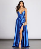 Maddie Formal Satin A-Line Dress creates the perfect summer wedding guest dress or cocktail party dresss with stylish details in the latest trends for 2023!