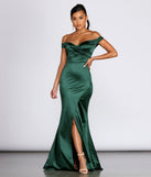 The Brit Formal Off The Shoulder Dress is a gorgeous pick as your 2023 prom dress or formal gown for wedding guest, spring bridesmaid, or army ball attire!