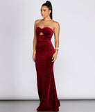 The Annabeth Velvet Strapless Gown is a gorgeous pick as your 2023 prom dress or formal gown for wedding guest, spring bridesmaid, or army ball attire!