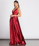 Gabi Satin A-Line Gown creates the perfect summer wedding guest dress or cocktail party dresss with stylish details in the latest trends for 2023!
