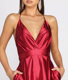 Gabi Satin A-Line Gown creates the perfect summer wedding guest dress or cocktail party dresss with stylish details in the latest trends for 2023!