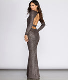 Neann Open Back Glitter Dress creates the perfect summer wedding guest dress or cocktail party dresss with stylish details in the latest trends for 2023!