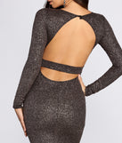 Neann Open Back Glitter Dress creates the perfect spring wedding guest dress or cocktail attire with stylish details in the latest trends for 2023!