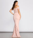 Peyton Off Shoulder Lace Crepe Dress is a stunning choice for a bridesmaid dress or maid of honor dress, and to feel beautiful at Prom 2023, spring weddings, formals, & military balls!