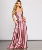 The Bindi Satin A-Line Dress is a gorgeous pick as your 2023 prom dress or formal gown for wedding guest, spring bridesmaid, or army ball attire!