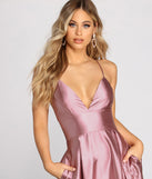 The Bindi Satin A-Line Dress is a gorgeous pick as your 2023 prom dress or formal gown for wedding guest, spring bridesmaid, or army ball attire!