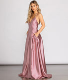 The Bindi Satin A-Line Dress is a gorgeous pick as your 2023 prom dress or formal gown for wedding guest, spring bridesmaid, or army ball attire!