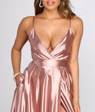 Lucy Formal Satin Wrap Dress is a stunning choice for a bridesmaid dress or maid of honor dress, and to feel beautiful at Prom 2023, spring weddings, formals, & military balls!