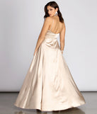 The Kristen Satin A-Line Evening Gown is a gorgeous pick as your 2023 prom dress or formal gown for wedding guest, spring bridesmaid, or army ball attire!