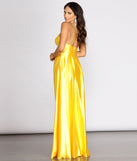 Maple Pleated Satin Cross Back Dress is a stunning choice for a bridesmaid dress or maid of honor dress, and to feel beautiful at Prom 2023, spring weddings, formals, & military balls!