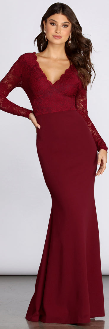 Luciana Formal Lace Mermaid Dress creates the perfect summer wedding guest dress or cocktail party dresss with stylish details in the latest trends for 2023!