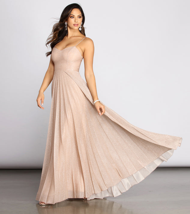 Lisa Glitter Lurex A-Line Dress creates the perfect summer wedding guest dress or cocktail party dresss with stylish details in the latest trends for 2023!