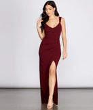 Anita High Slit Crepe Dress creates the perfect summer wedding guest dress or cocktail party dresss with stylish details in the latest trends for 2023!