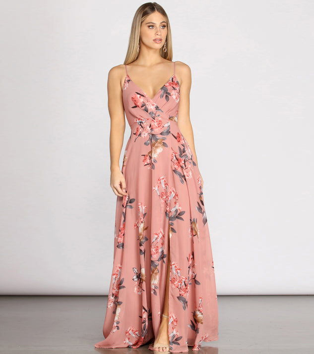 Alina Chiffon Floral Dress creates the perfect summer wedding guest dress or cocktail party dresss with stylish details in the latest trends for 2023!