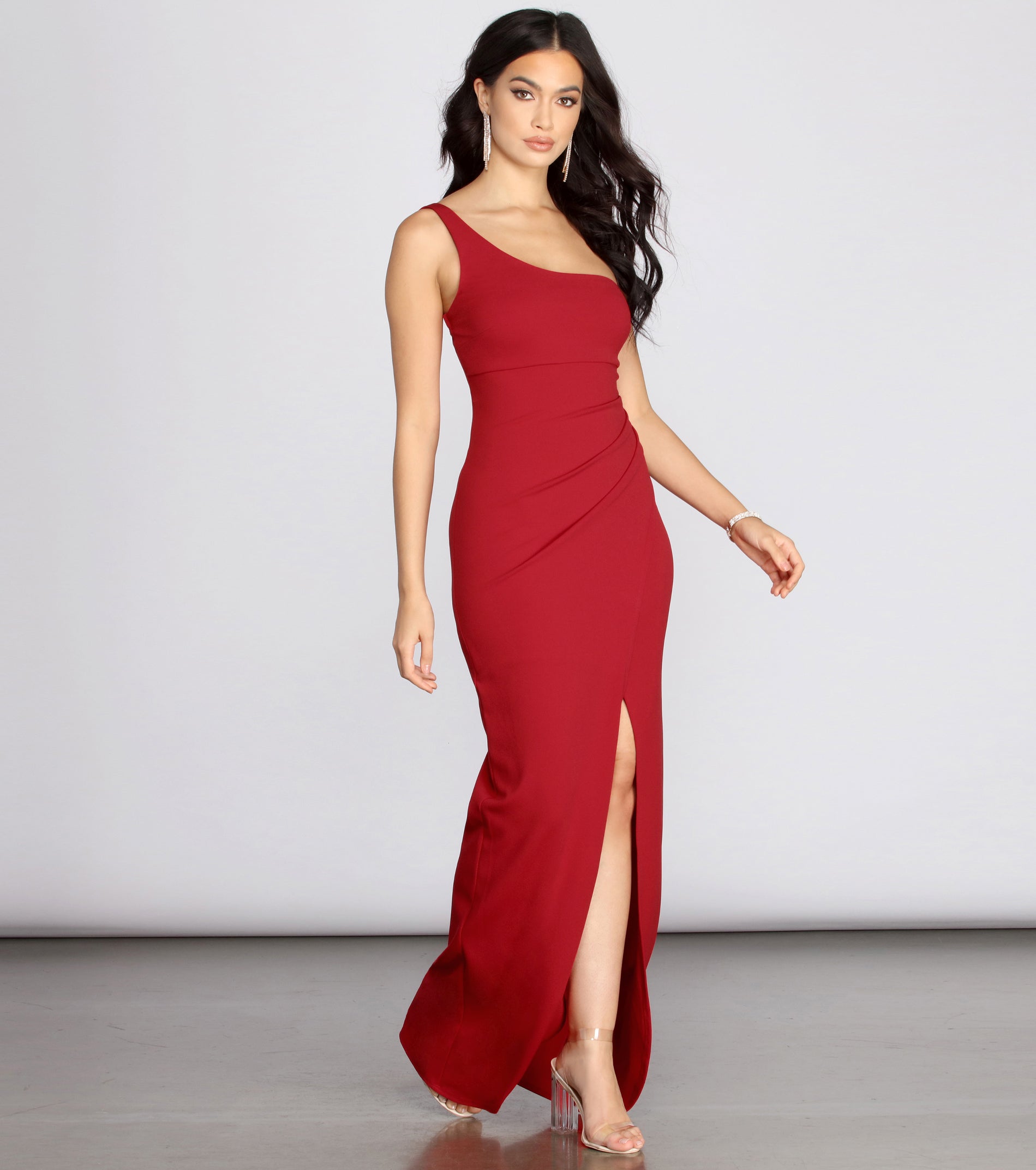 Lorena One Shoulder Crepe Dress & Windsor