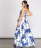 The Brielle Formal Floral Satin Dress is a gorgeous pick as your 2023 prom dress or formal gown for wedding guest, spring bridesmaid, or army ball attire!