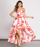 The Kamala Floral High Low Dress is a gorgeous pick as your 2023 prom dress or formal gown for wedding guest, spring bridesmaid, or army ball attire!
