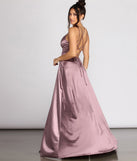 Brielle Stretch Satin V Neck Formal Dress creates the perfect summer wedding guest dress or cocktail party dresss with stylish details in the latest trends for 2023!