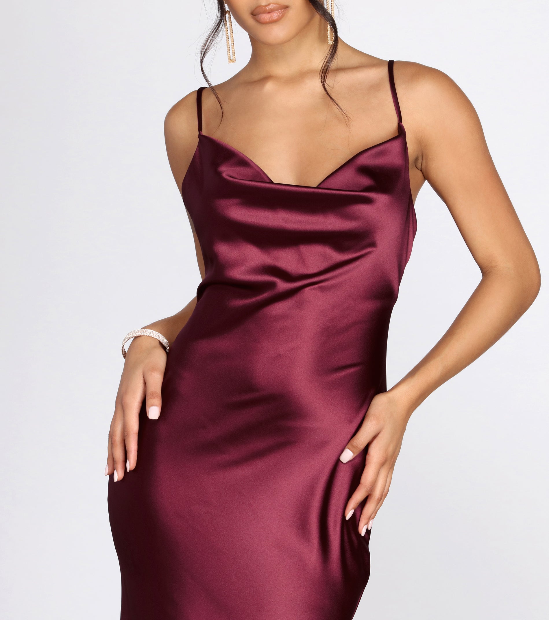 Londyn Formal Stylish Sleeveless Satin Dress