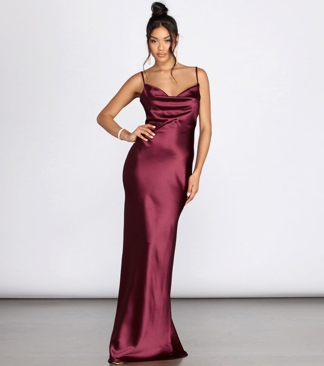 Londyn Formal Sleeveless Satin Dress & Windsor