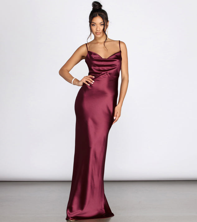 【関税&送料込】Salvatore Ferragamo Burgundy Satin Dress Asymmetric silk georgette minidress in burgundy - Ferragamo