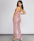The Fonda Sequin Wrap Evening Gown is a gorgeous pick as your 2023 prom dress or formal gown for wedding guest, spring bridesmaid, or army ball attire!