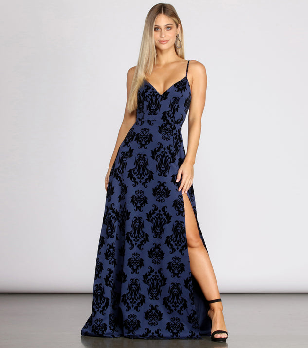The Leila Scuba A-Line Dress is a gorgeous pick as your 2023 prom dress or formal gown for wedding guest, spring bridesmaid, or army ball attire!