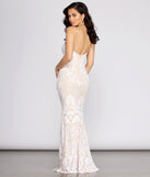 Fritzy Sequin Mermaid  Off-White Prom Dress is a gorgeous pick as your 2023 prom dress or formal gown for wedding guest, spring bridesmaid, or army ball attire!