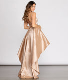 The Lana Taffeta High Low Dress is a gorgeous pick as your 2023 prom dress or formal gown for wedding guest, spring bridesmaid, or army ball attire!