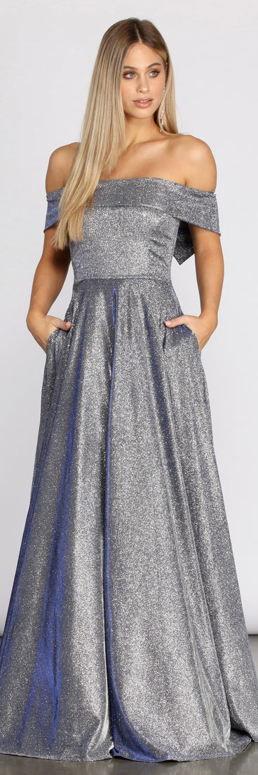Monica Off Shoulder A-Line Dress is a stunning choice for a bridesmaid dress or maid of honor dress, and to feel beautiful at Prom 2023, spring weddings, formals, & military balls!